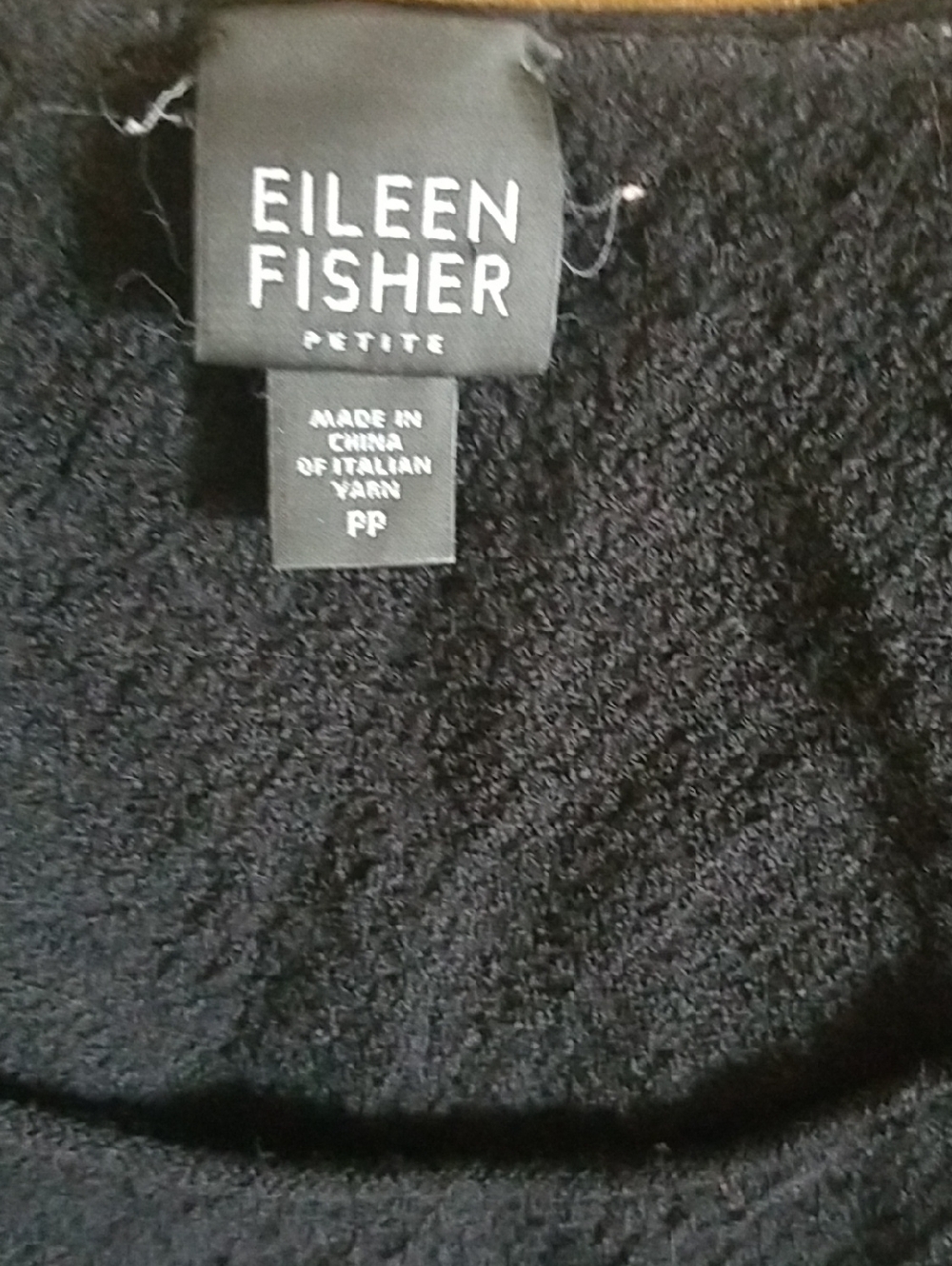 Eileen Fisher black Wool Top - Picture 2 of 7